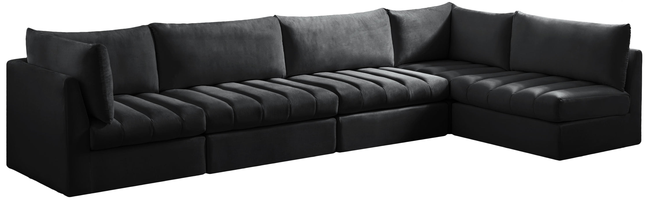 Jacob Black Velvet Modular Sectional - Royal Furniture & Gifts (MI) - Multi Location