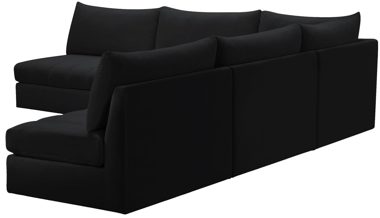 Jacob Black Velvet Modular Sectional - Royal Furniture & Gifts (MI) - Multi Location