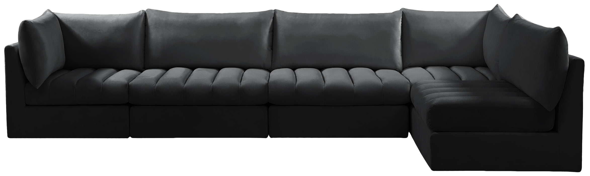 Jacob Black Velvet Modular Sectional - Royal Furniture & Gifts (MI) - Multi Location