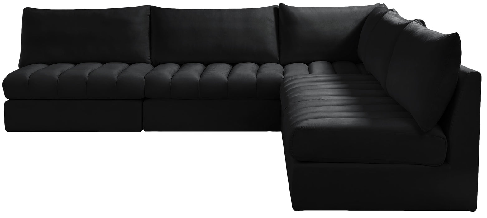 Jacob Black Velvet Modular Sectional - Royal Furniture & Gifts (MI) - Multi Location