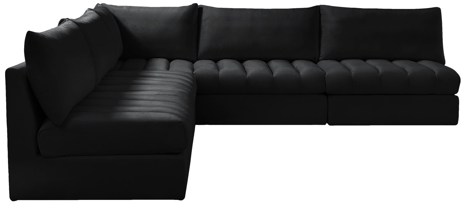 Jacob Black Velvet Modular Sectional - Royal Furniture & Gifts (MI) - Multi Location