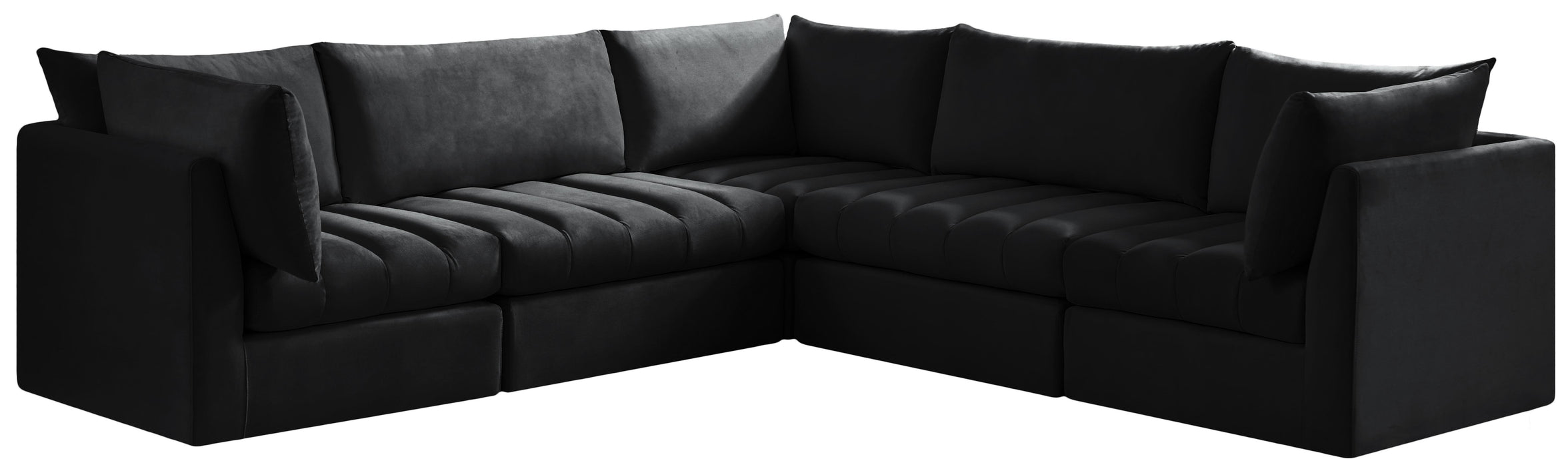 Jacob Black Velvet Modular Sectional - Royal Furniture & Gifts (MI) - Multi Location