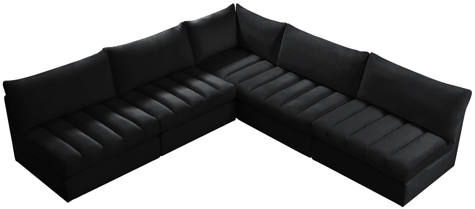 Jacob Black Velvet Modular Sectional - Royal Furniture & Gifts (MI) - Multi Location