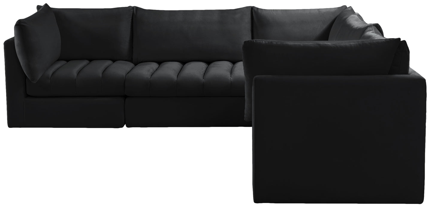 Jacob Black Velvet Modular Sectional - Royal Furniture & Gifts (MI) - Multi Location
