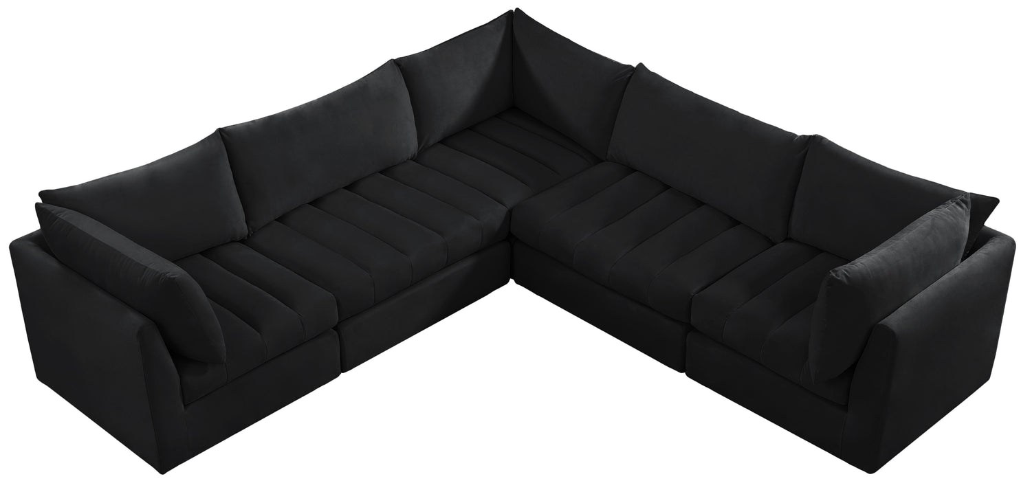 Jacob Black Velvet Modular Sectional - Royal Furniture & Gifts (MI) - Multi Location