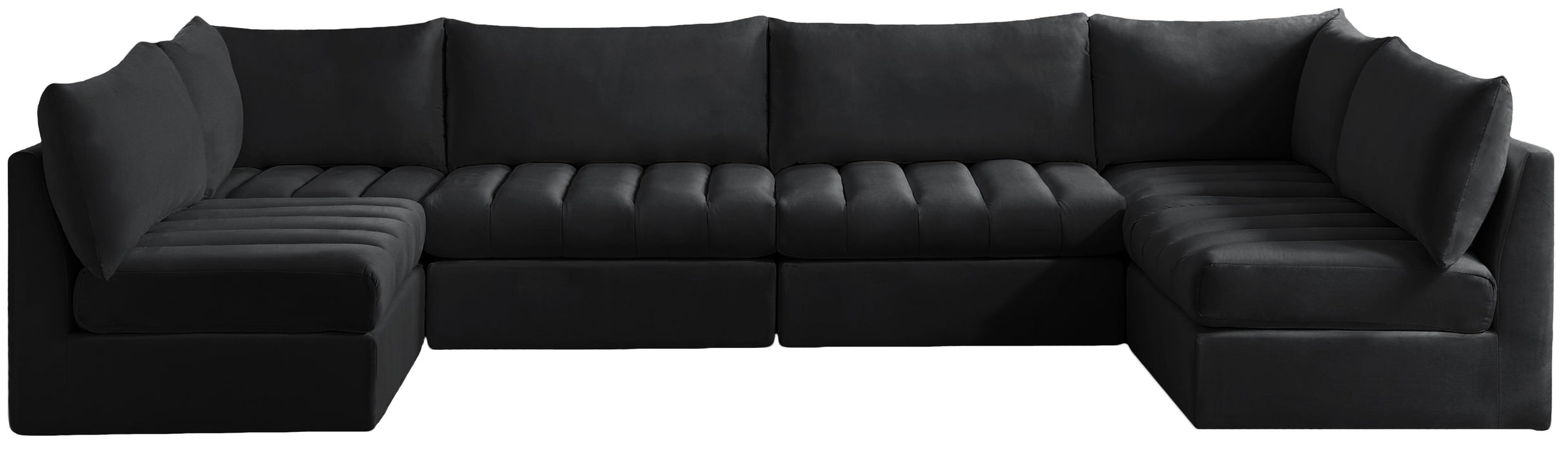 Jacob Black Velvet Modular Sectional - Royal Furniture & Gifts (MI) - Multi Location