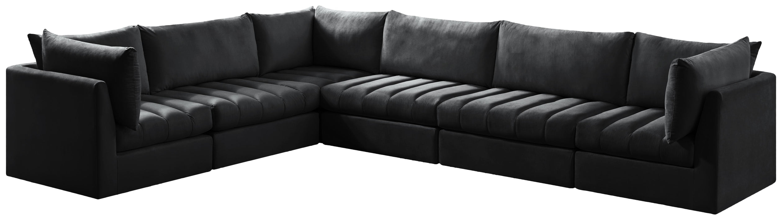 Jacob Black Velvet Modular Sectional - Royal Furniture & Gifts (MI) - Multi Location