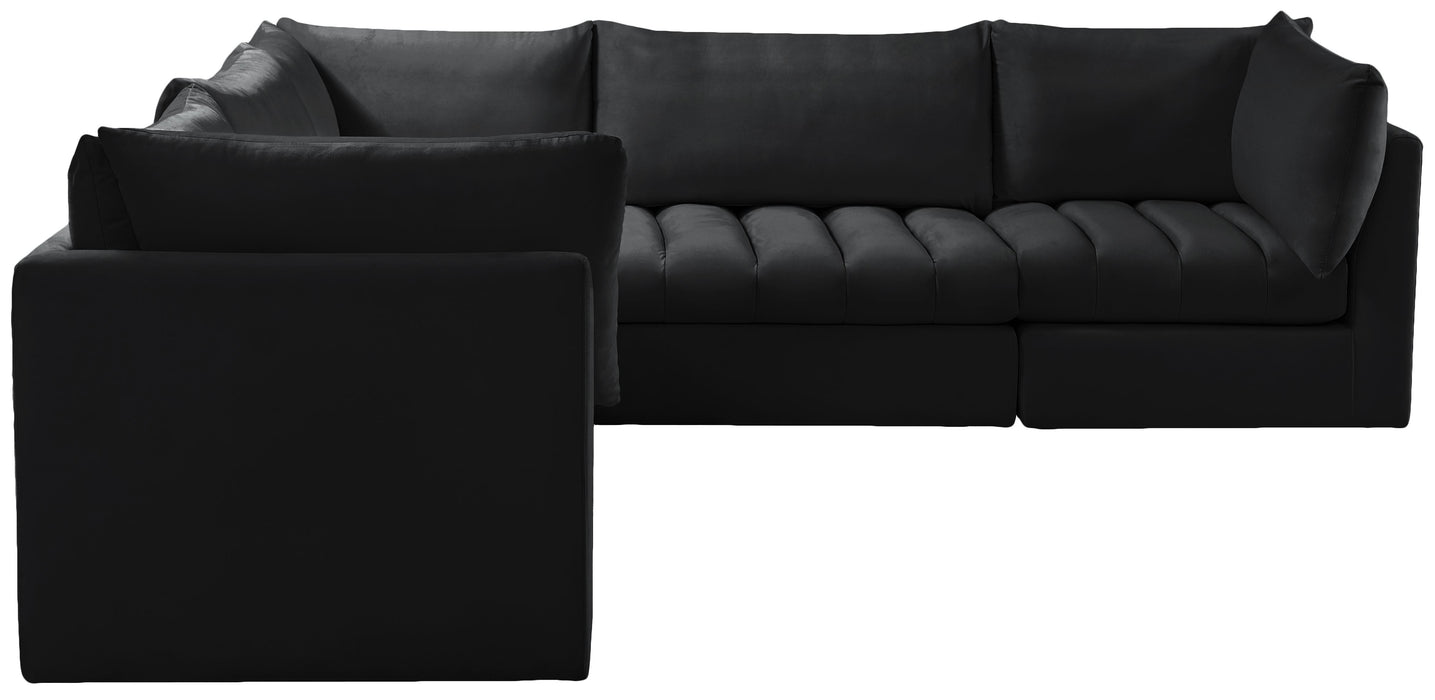 Jacob Black Velvet Modular Sectional - Royal Furniture & Gifts (MI) - Multi Location