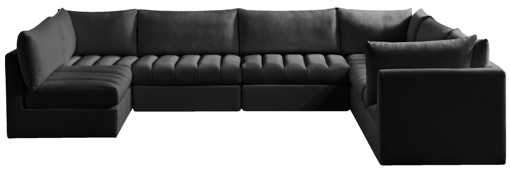 Jacob Black Velvet Modular Sectional - Royal Furniture & Gifts (MI) - Multi Location