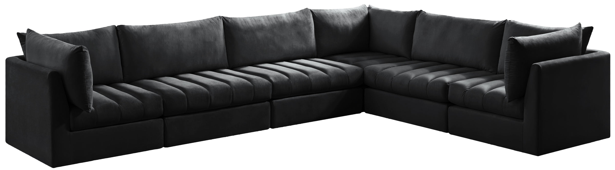 Jacob Black Velvet Modular Sectional - Royal Furniture & Gifts (MI) - Multi Location
