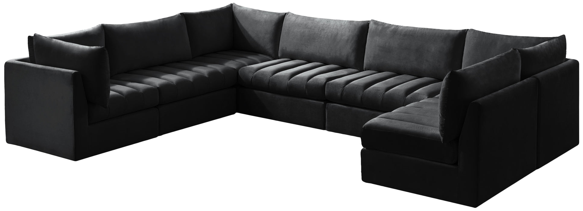 Jacob Black Velvet Modular Sectional - Royal Furniture & Gifts (MI) - Multi Location