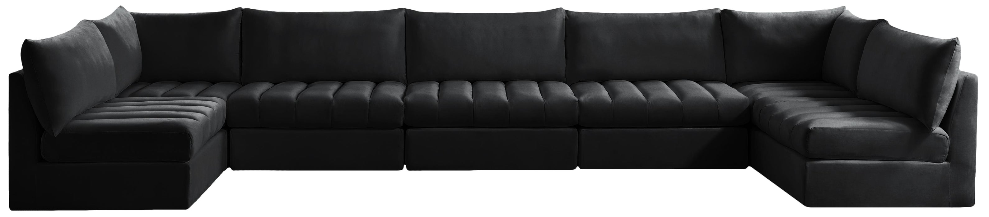 Jacob Black Velvet Modular Sectional - Royal Furniture & Gifts (MI) - Multi Location