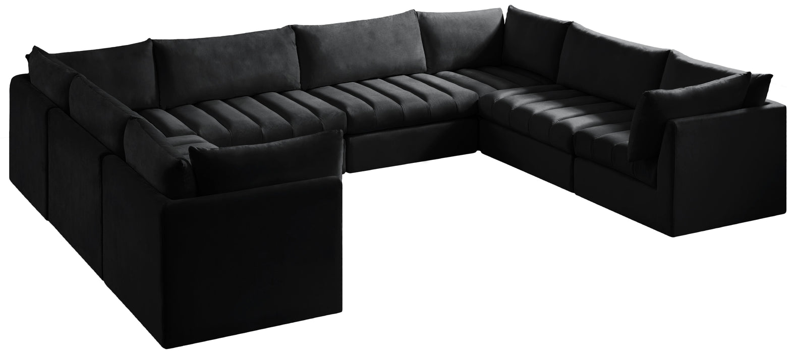 Jacob Black Velvet Modular Sectional - Royal Furniture & Gifts (MI) - Multi Location