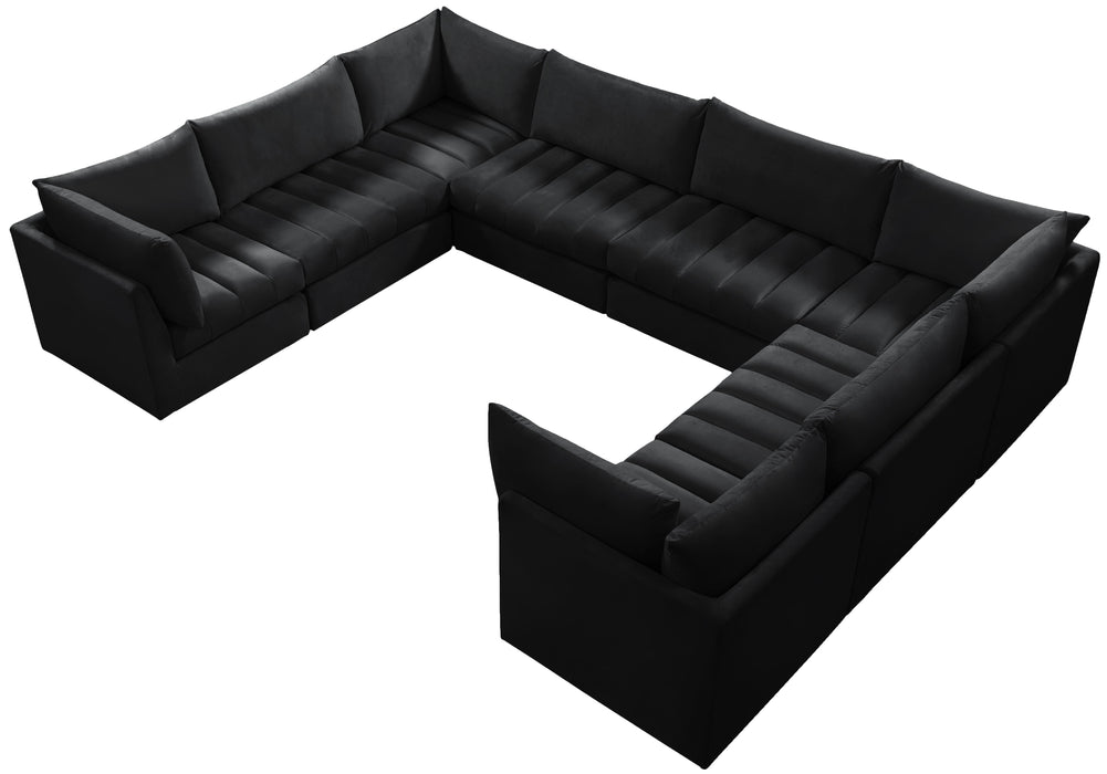 Jacob Black Velvet Modular Sectional - Royal Furniture & Gifts (MI) - Multi Location