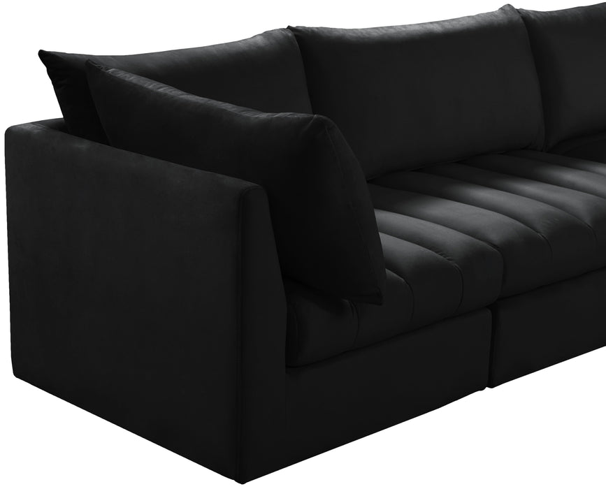 Jacob Black Velvet Modular Sectional - Royal Furniture & Gifts (MI) - Multi Location