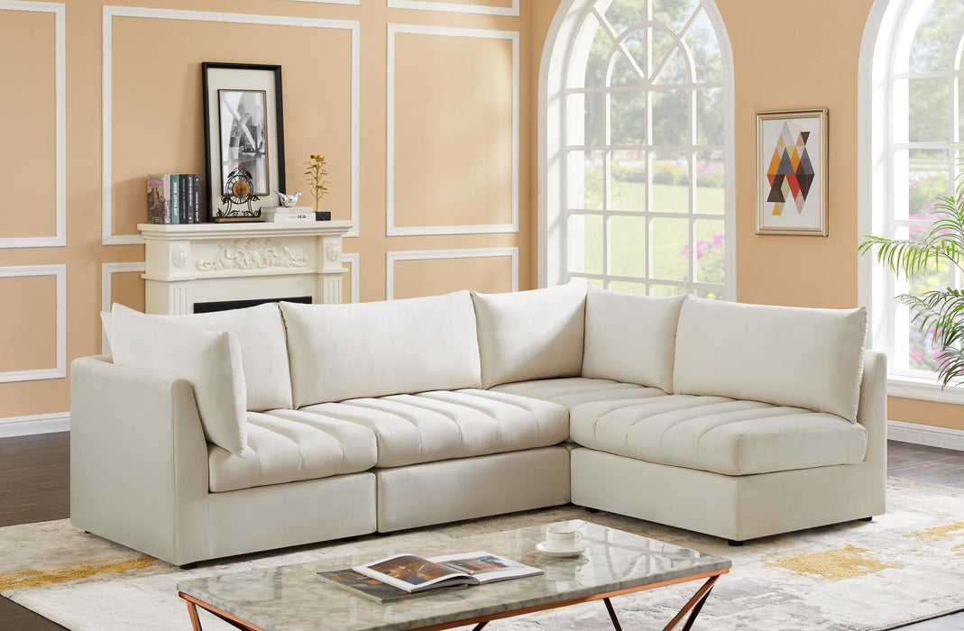Jacob Cream Velvet Modular Sectional - Royal Furniture & Gifts (MI) - Multi Location
