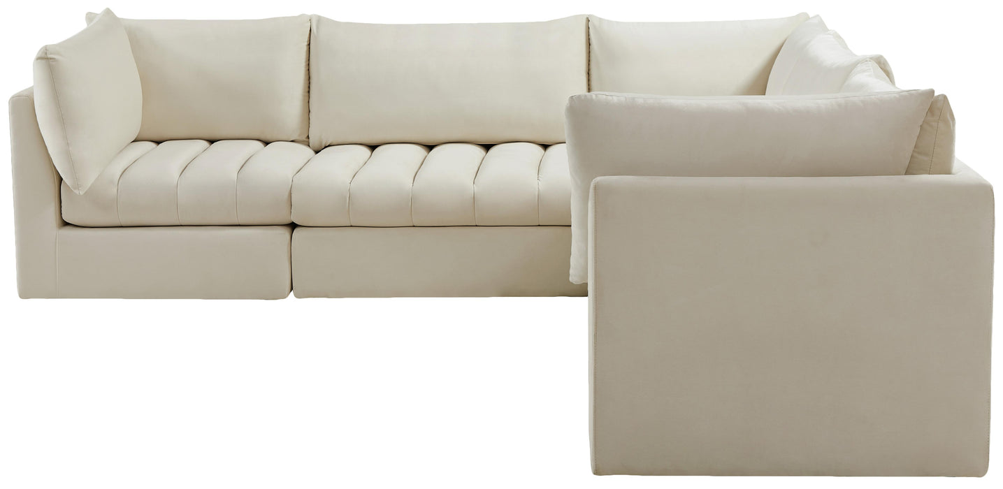 Jacob Cream Velvet Modular Sectional - Royal Furniture & Gifts (MI) - Multi Location