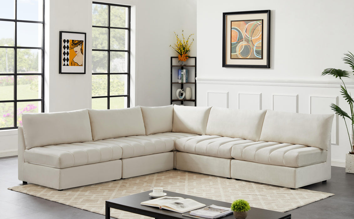 Jacob Cream Velvet Modular Sectional - Royal Furniture & Gifts (MI) - Multi Location