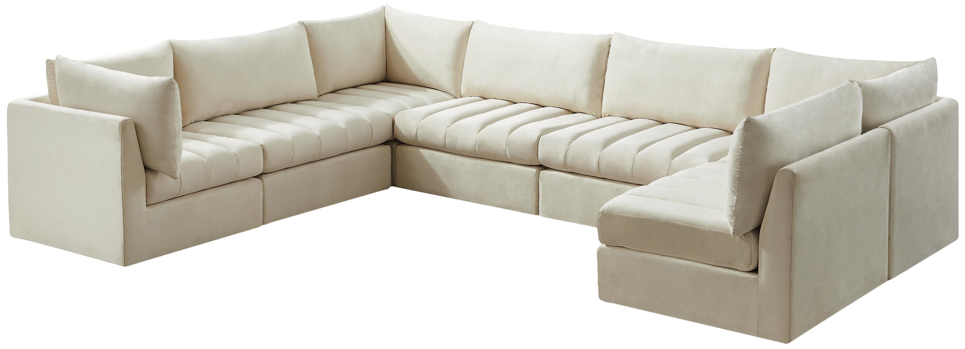 Jacob Cream Velvet Modular Sectional - Royal Furniture & Gifts (MI) - Multi Location