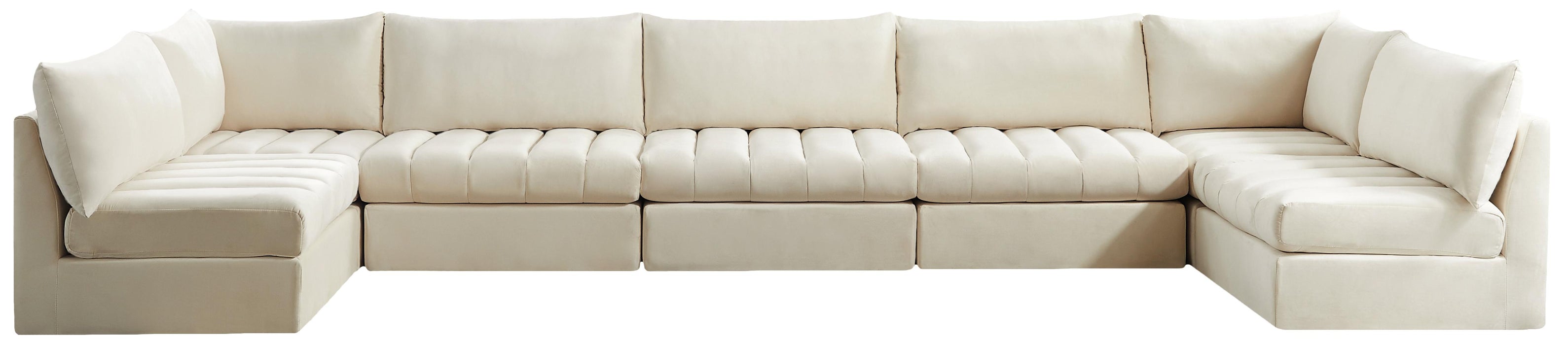 Jacob Cream Velvet Modular Sectional - Royal Furniture & Gifts (MI) - Multi Location