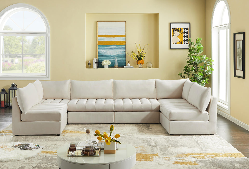 Jacob Cream Velvet Modular Sectional - Royal Furniture & Gifts (MI) - Multi Location