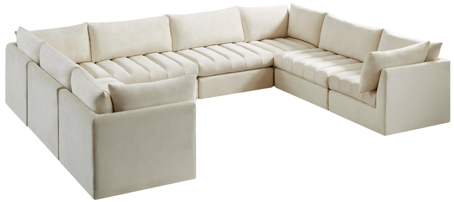 Jacob Cream Velvet Modular Sectional - Royal Furniture & Gifts (MI) - Multi Location