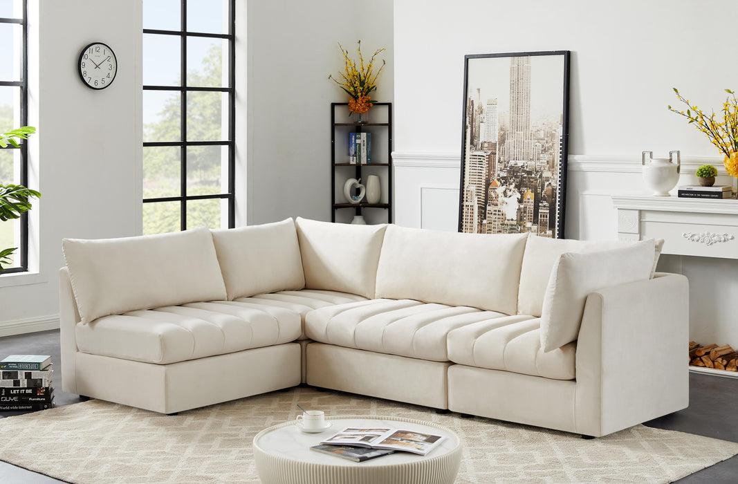 Jacob Cream Velvet Modular Sectional - Royal Furniture & Gifts (MI) - Multi Location