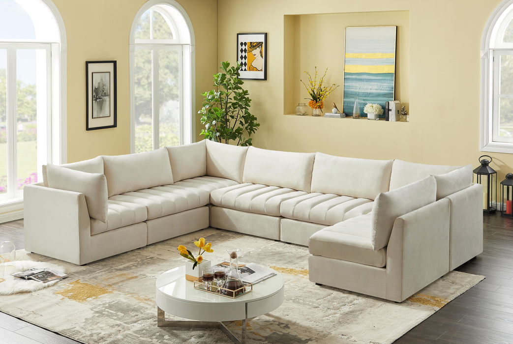 Jacob Cream Velvet Modular Sectional - Royal Furniture & Gifts (MI) - Multi Location