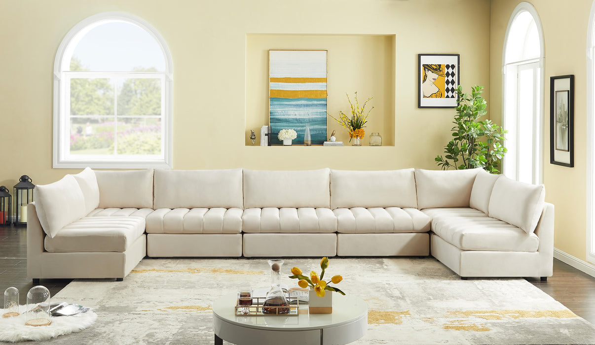 Jacob Cream Velvet Modular Sectional - Royal Furniture & Gifts (MI) - Multi Location