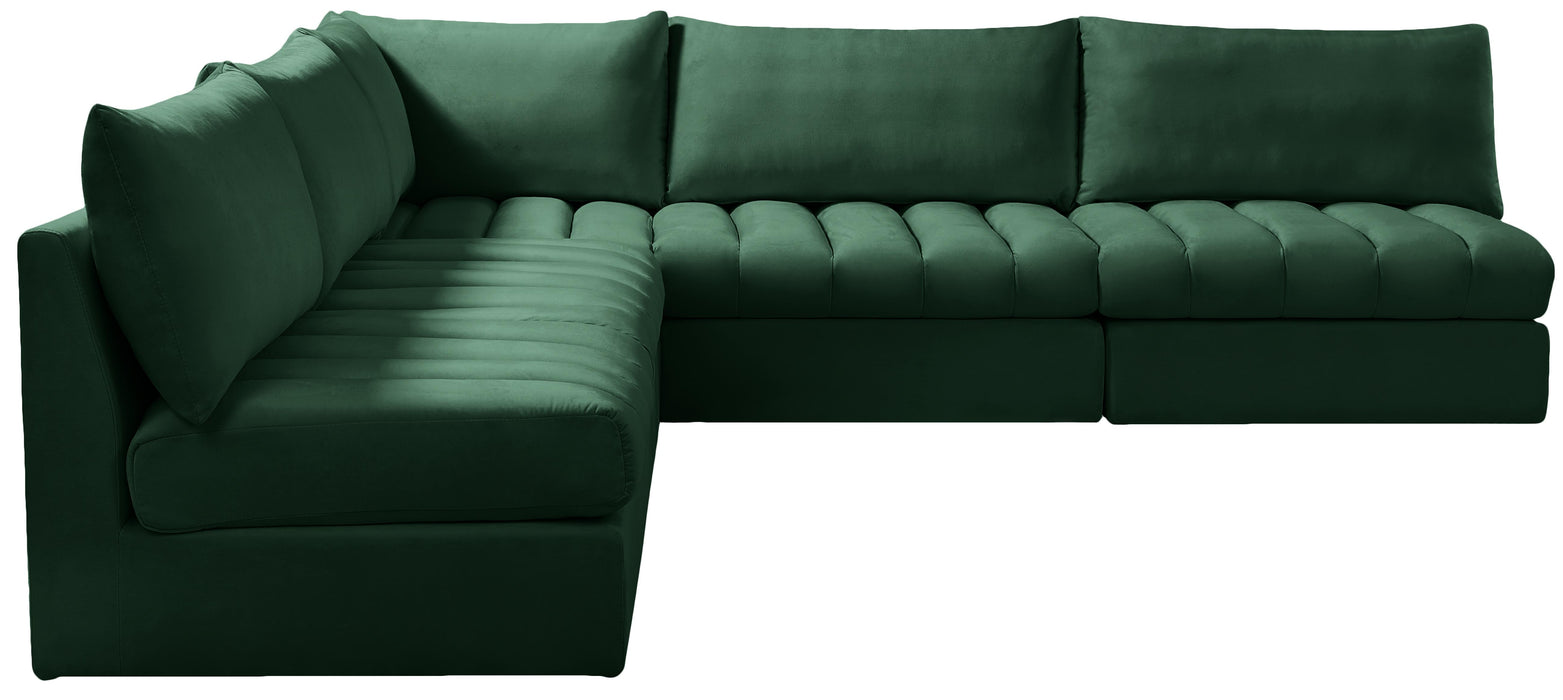 Jacob Green Velvet Modular Sectional - Royal Furniture & Gifts (MI) - Multi Location