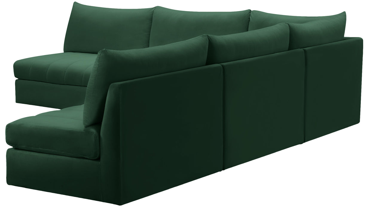 Jacob Green Velvet Modular Sectional - Royal Furniture & Gifts (MI) - Multi Location
