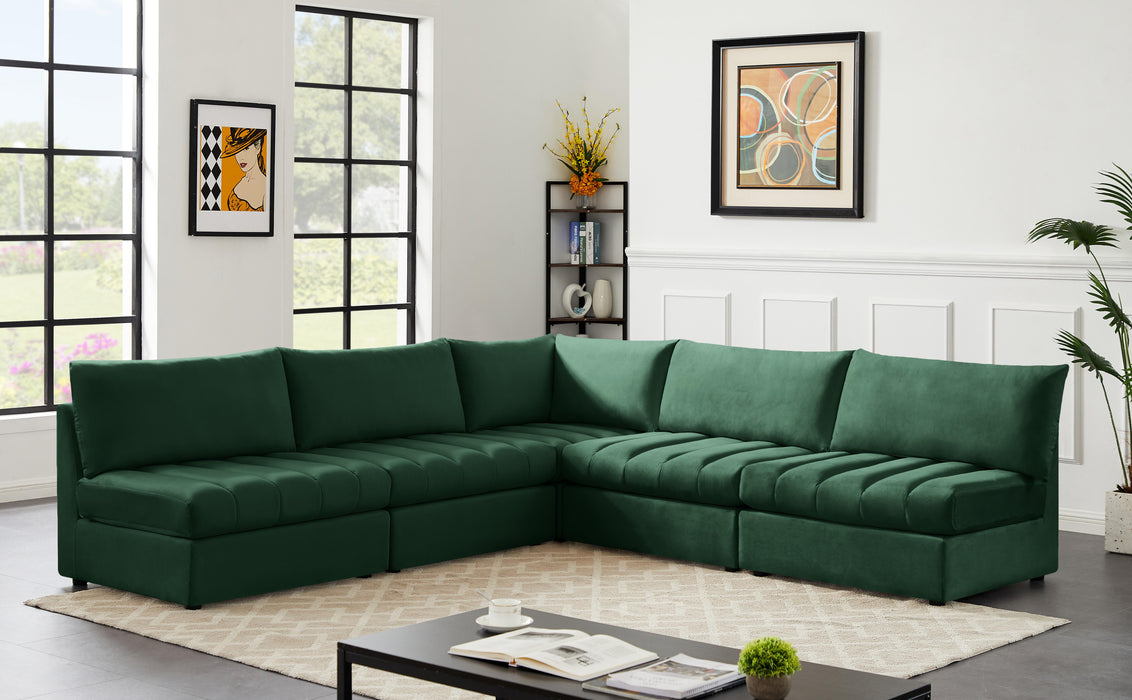 Jacob Green Velvet Modular Sectional - Royal Furniture & Gifts (MI) - Multi Location