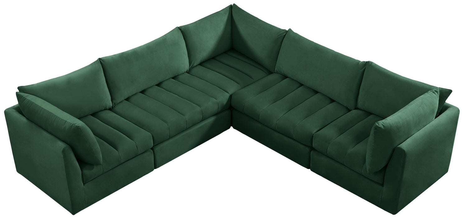 Jacob Green Velvet Modular Sectional - Royal Furniture & Gifts (MI) - Multi Location