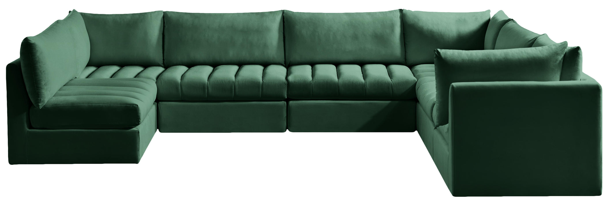 Jacob Green Velvet Modular Sectional - Royal Furniture & Gifts (MI) - Multi Location