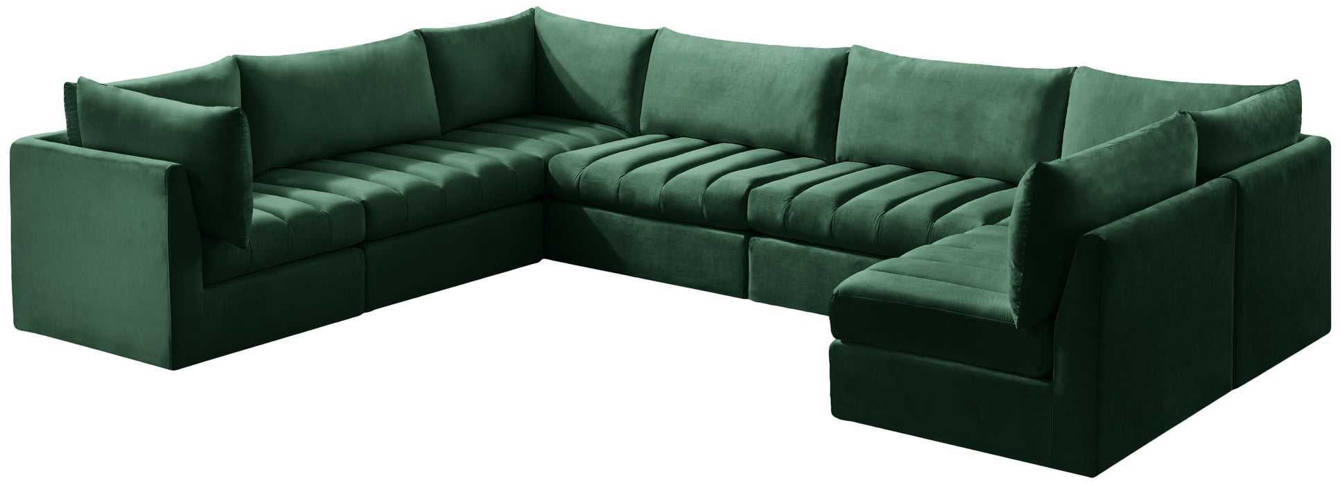 Jacob Green Velvet Modular Sectional - Royal Furniture & Gifts (MI) - Multi Location