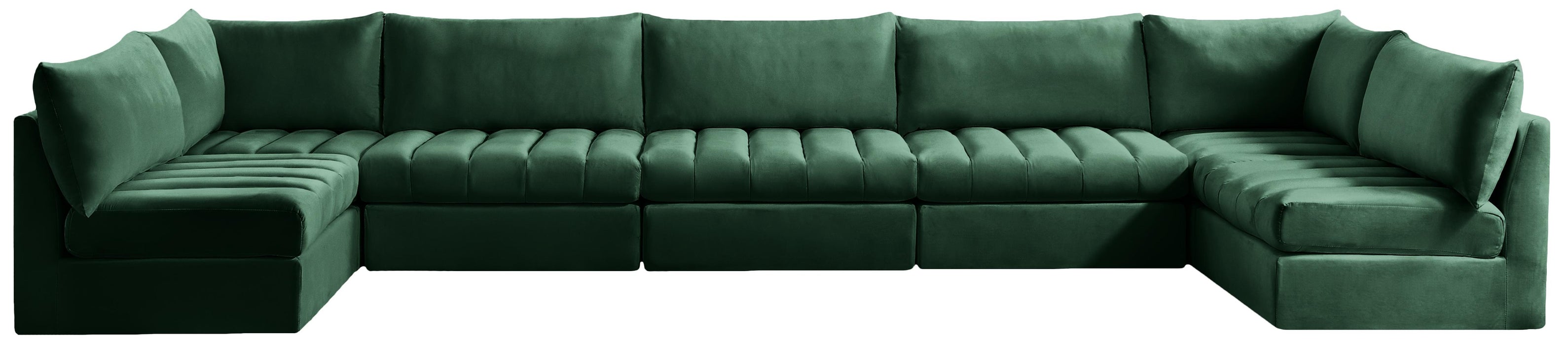 Jacob Green Velvet Modular Sectional - Royal Furniture & Gifts (MI) - Multi Location