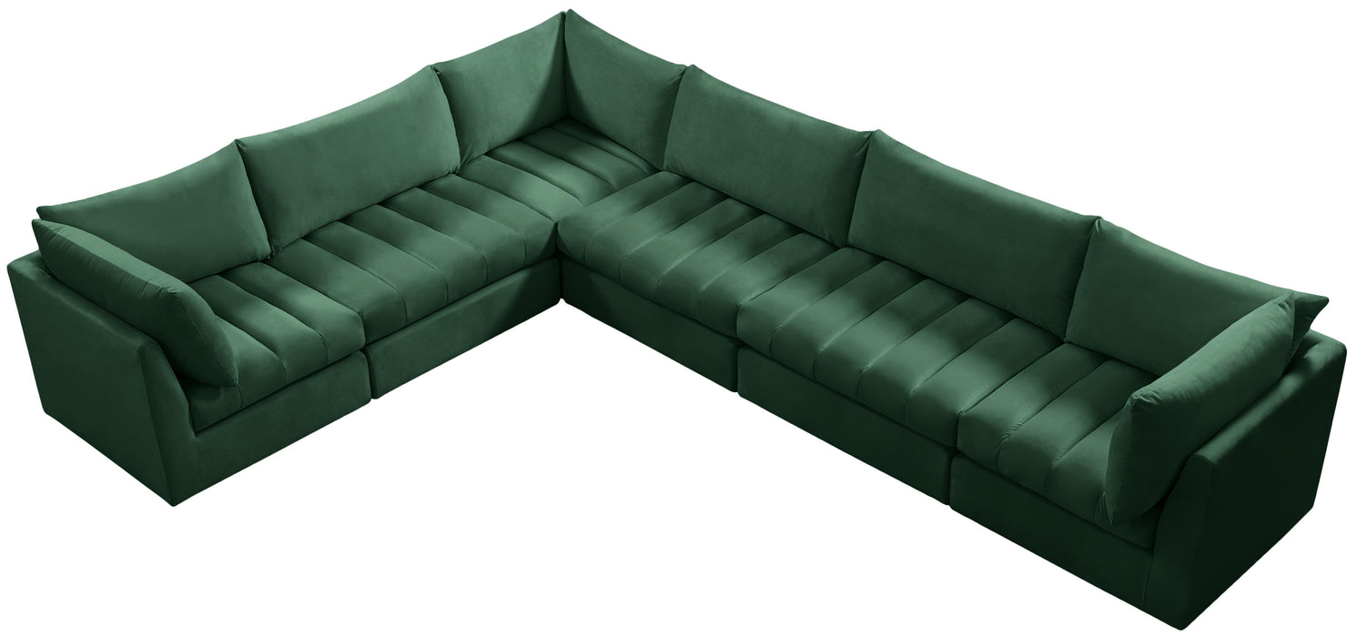 Jacob Green Velvet Modular Sectional - Royal Furniture & Gifts (MI) - Multi Location