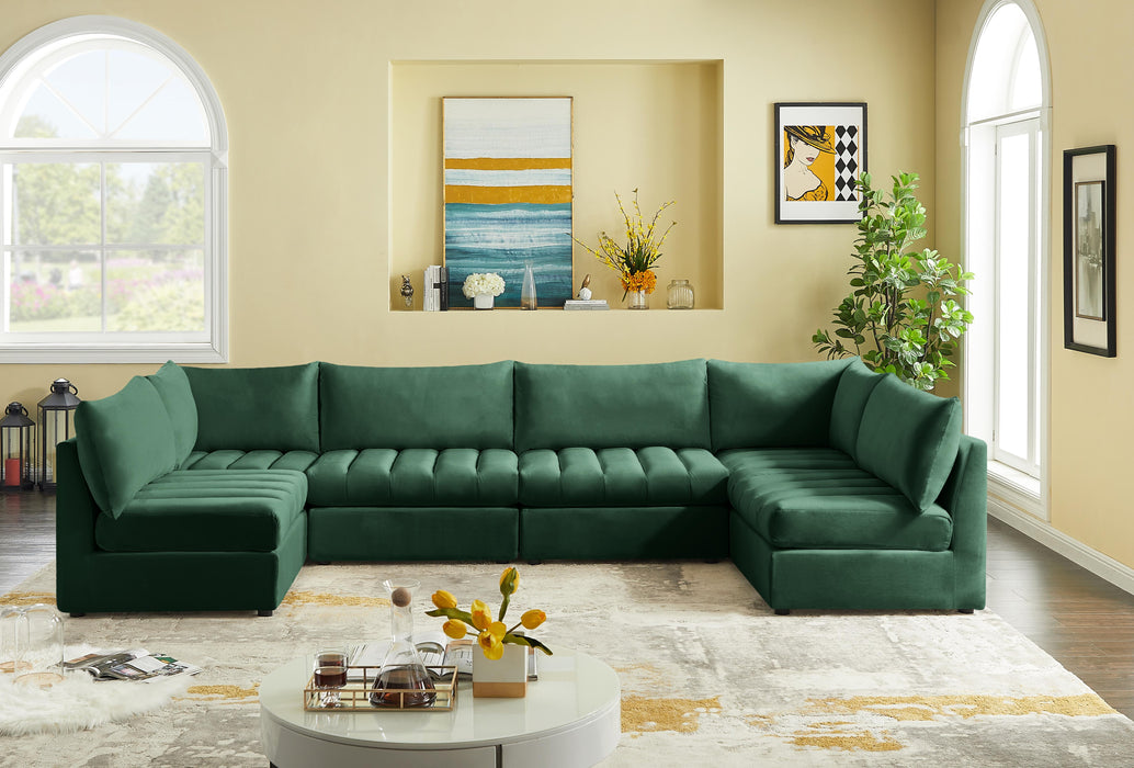 Jacob Green Velvet Modular Sectional - Royal Furniture & Gifts (MI) - Multi Location