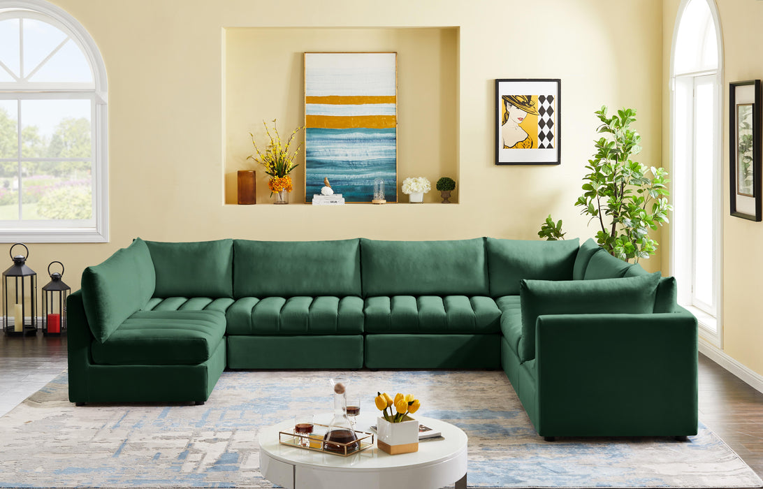 Jacob Green Velvet Modular Sectional - Royal Furniture & Gifts (MI) - Multi Location