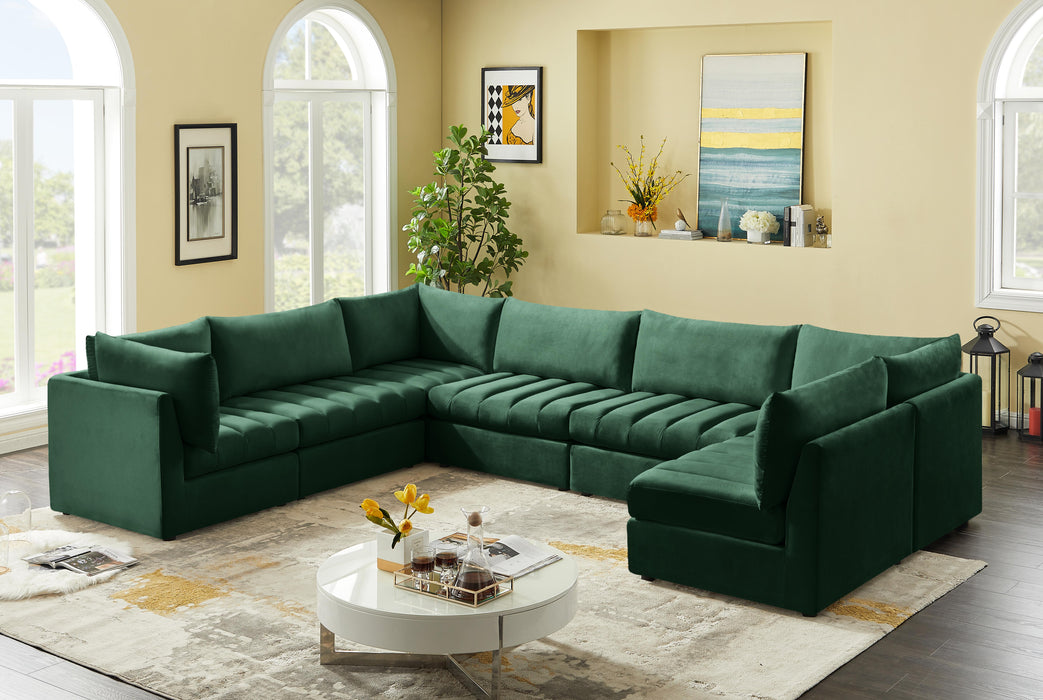 Jacob Green Velvet Modular Sectional - Royal Furniture & Gifts (MI) - Multi Location