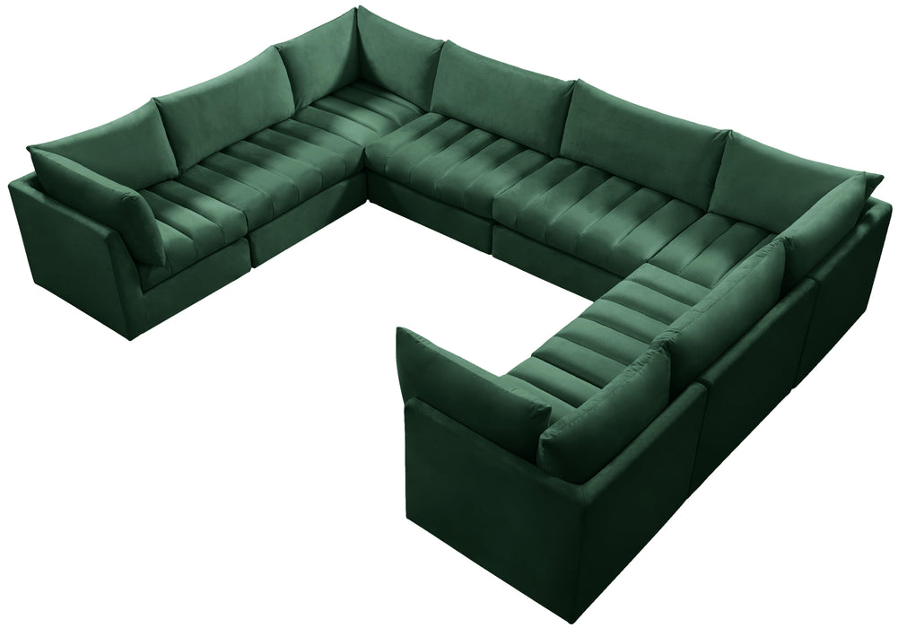Jacob Green Velvet Modular Sectional - Royal Furniture & Gifts (MI) - Multi Location