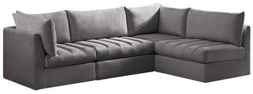 Jacob Grey Velvet Modular Sectional - Royal Furniture & Gifts (MI) - Multi Location