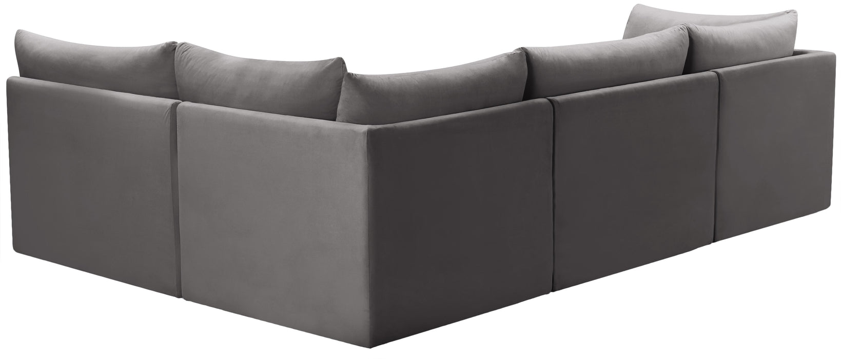 Jacob Grey Velvet Modular Sectional - Royal Furniture & Gifts (MI) - Multi Location