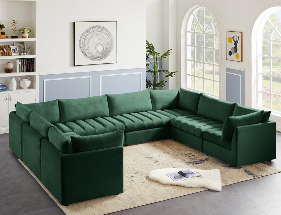 Jacob Green Velvet Modular Sectional - Royal Furniture & Gifts (MI) - Multi Location