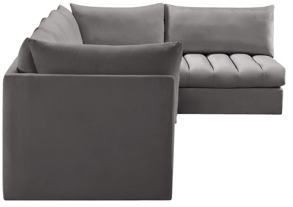 Jacob Grey Velvet Modular Sectional - Royal Furniture & Gifts (MI) - Multi Location