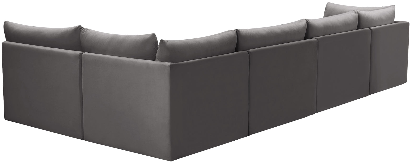 Jacob Grey Velvet Modular Sectional - Royal Furniture & Gifts (MI) - Multi Location