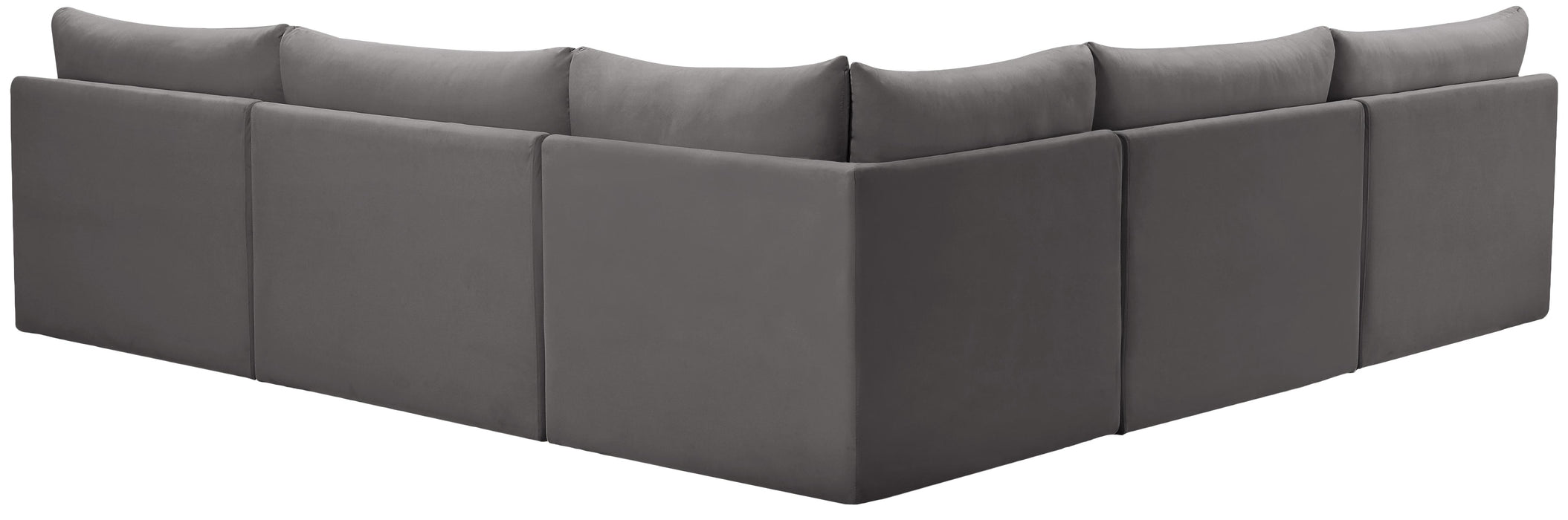 Jacob Grey Velvet Modular Sectional - Royal Furniture & Gifts (MI) - Multi Location
