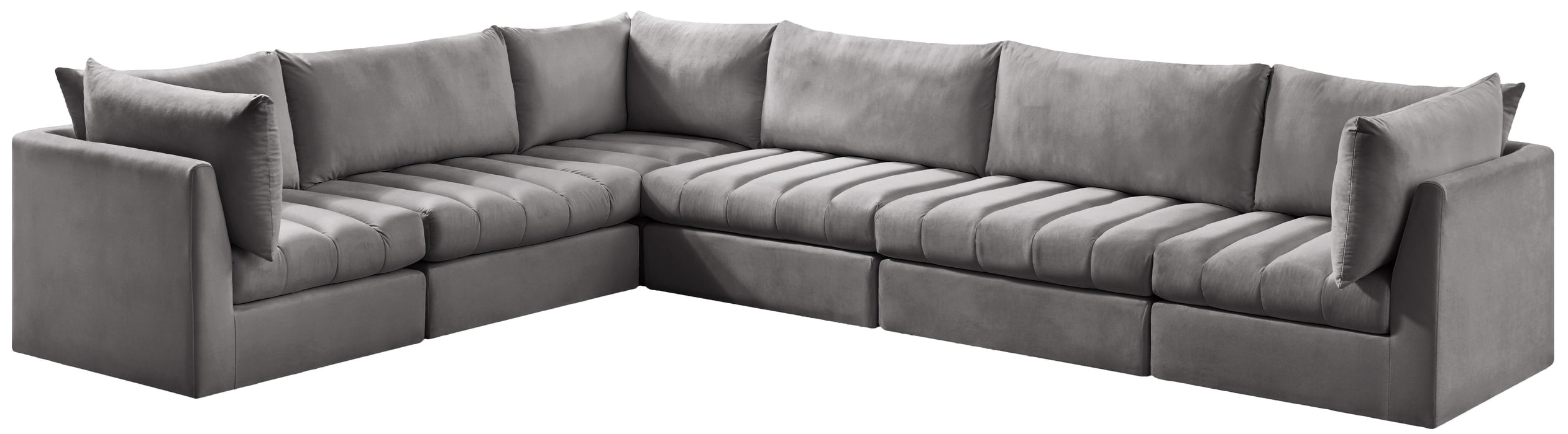 Jacob Grey Velvet Modular Sectional - Royal Furniture & Gifts (MI) - Multi Location