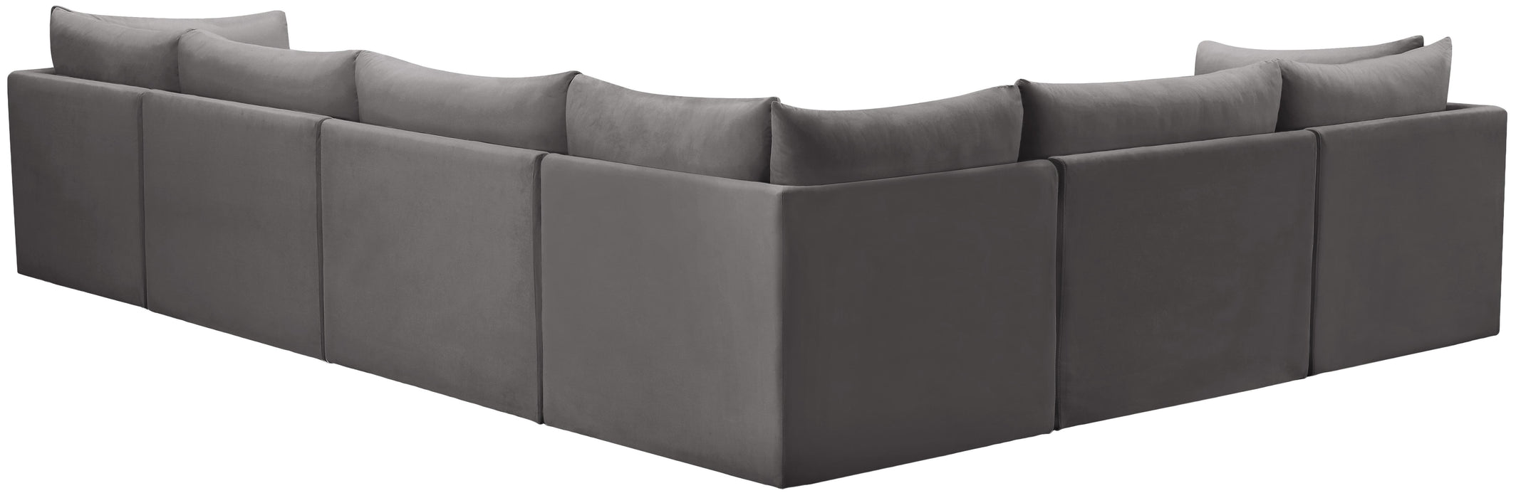 Jacob Grey Velvet Modular Sectional - Royal Furniture & Gifts (MI) - Multi Location