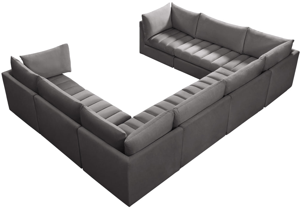 Jacob Grey Velvet Modular Sectional - Royal Furniture & Gifts (MI) - Multi Location